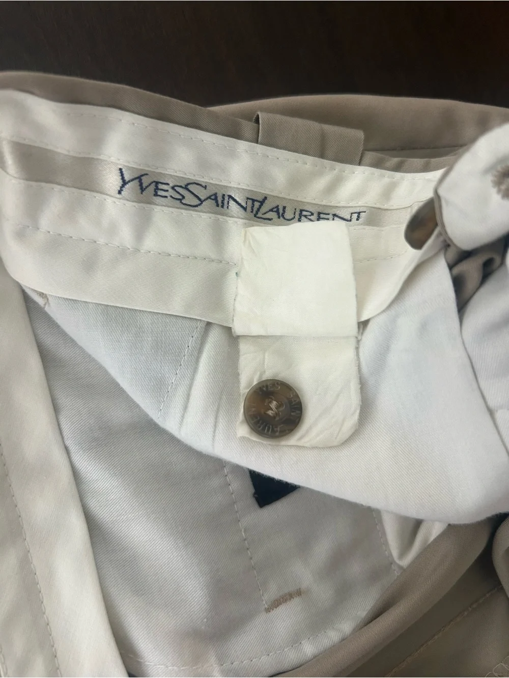 VTG 90s Yves Saint Laurent Pour Homme Beige Khaki Men Pleated Wide Slacks 31x30